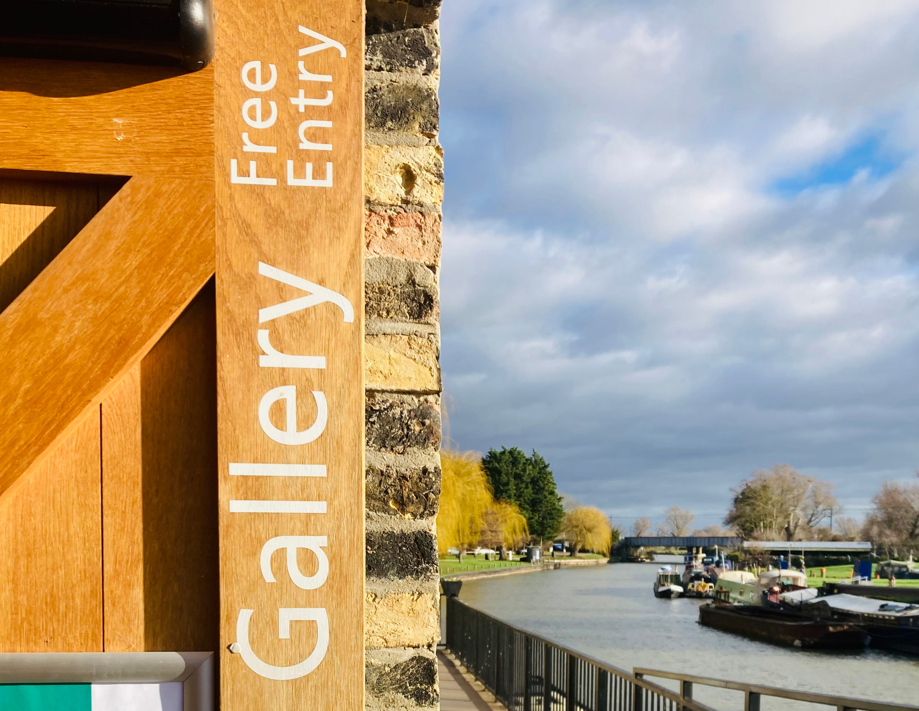 Art Gallery Wooden Door, on the riverbank