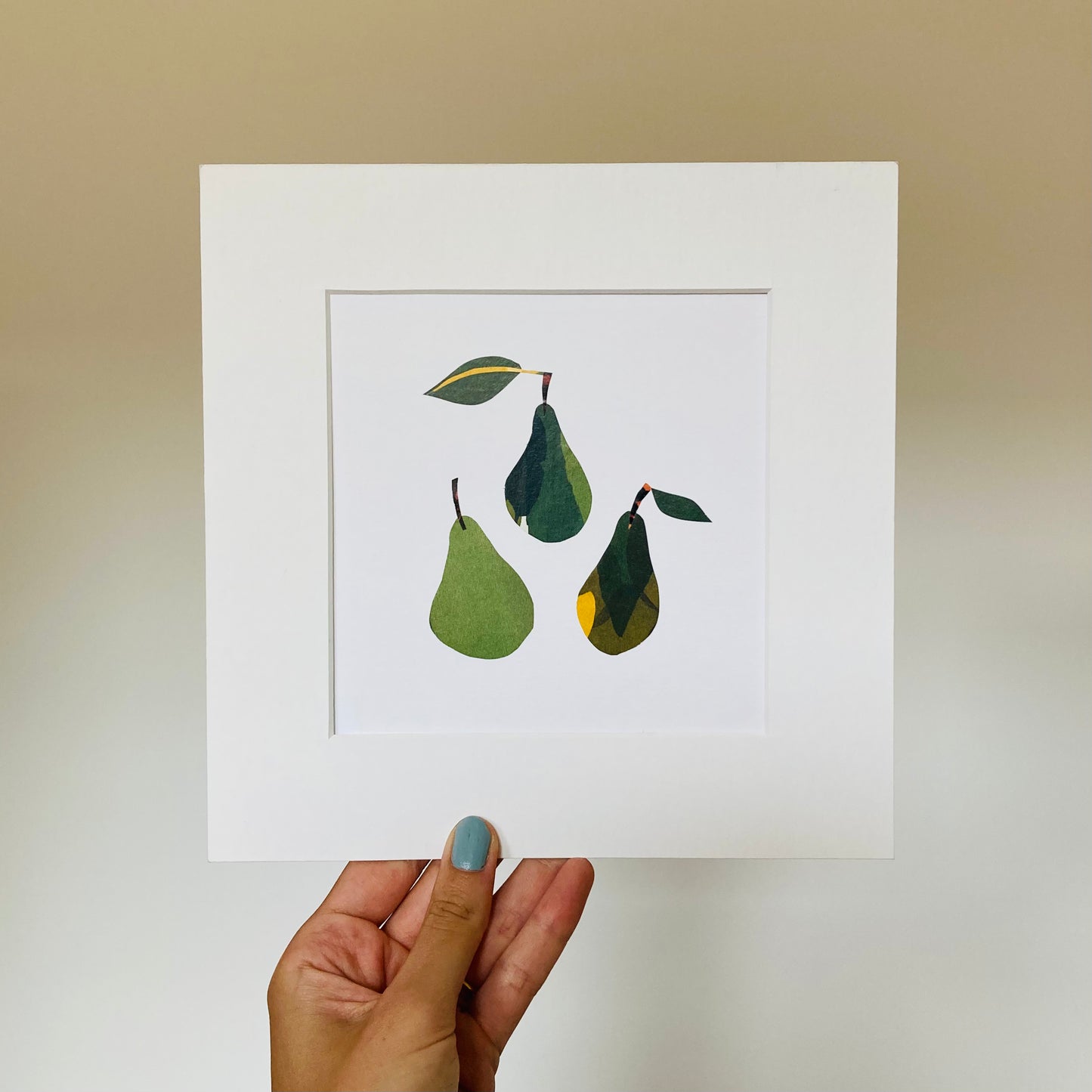 Three Pears Original Collage