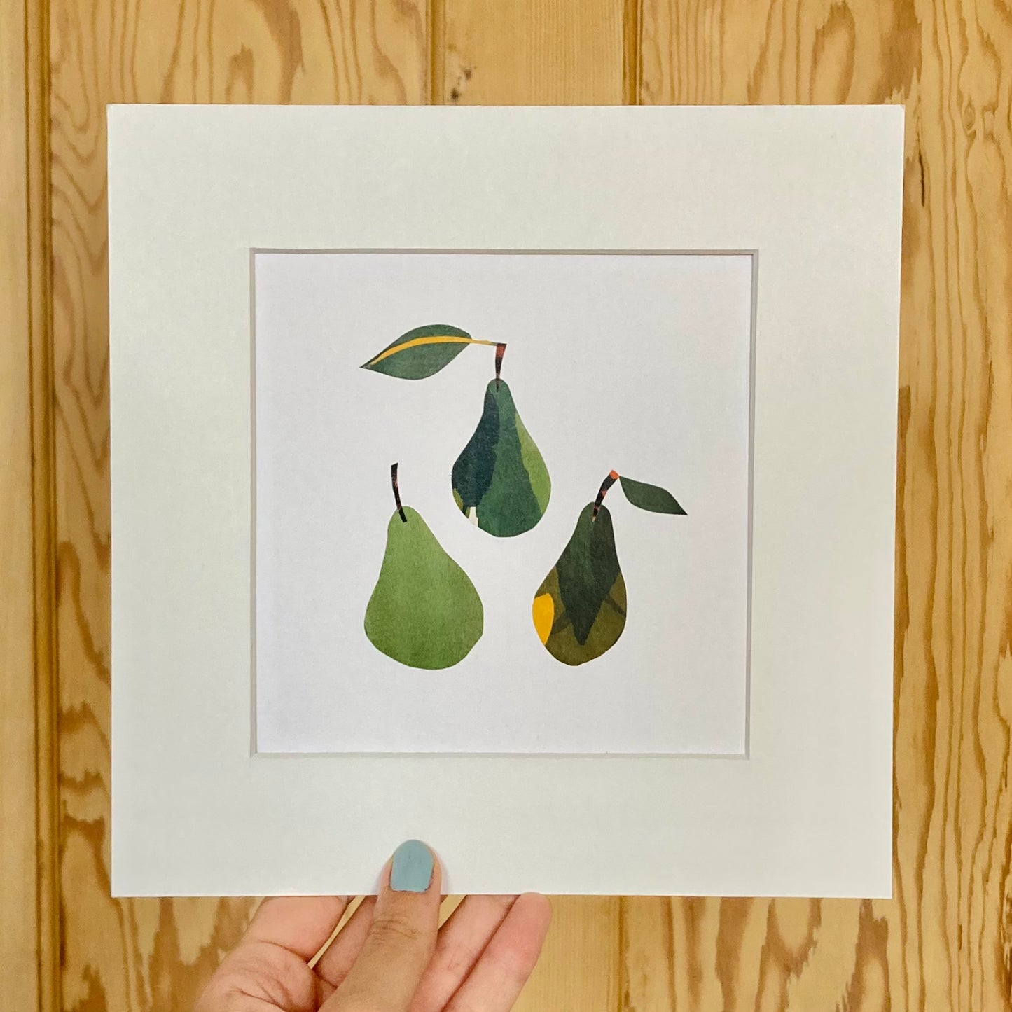 Three Pears Original Collage