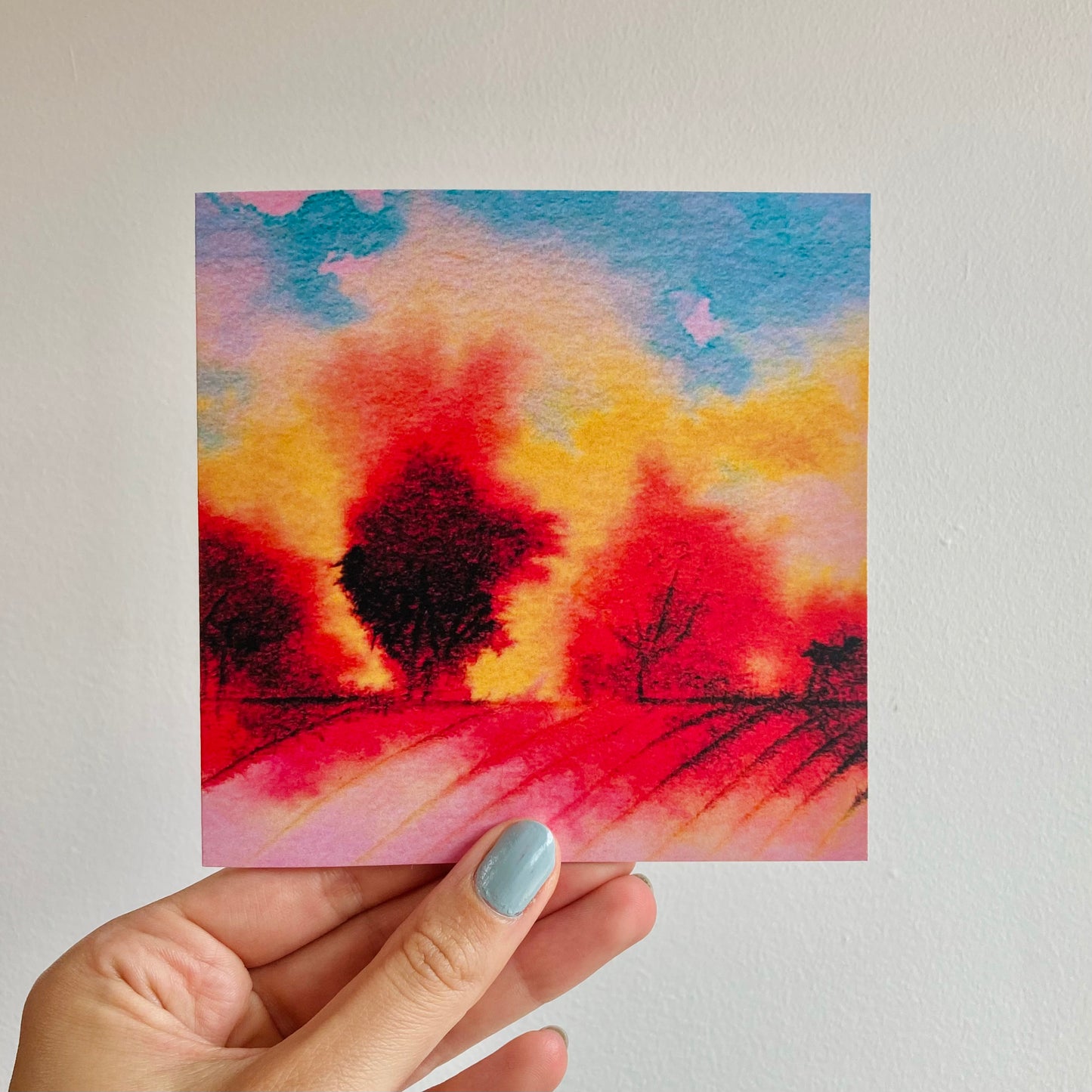 ‘Golden Hour’ Watercolour Greetings Card