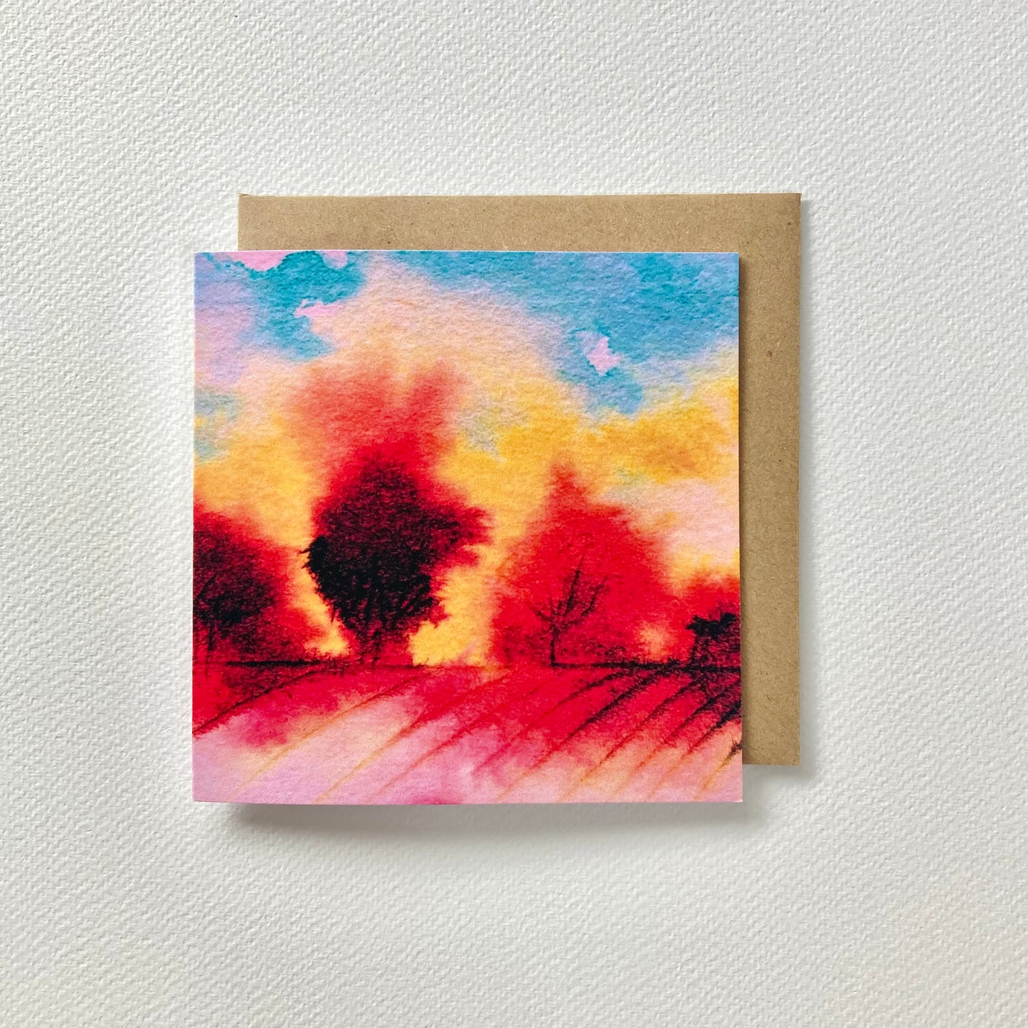 ‘Golden Hour’ Watercolour Greetings Card