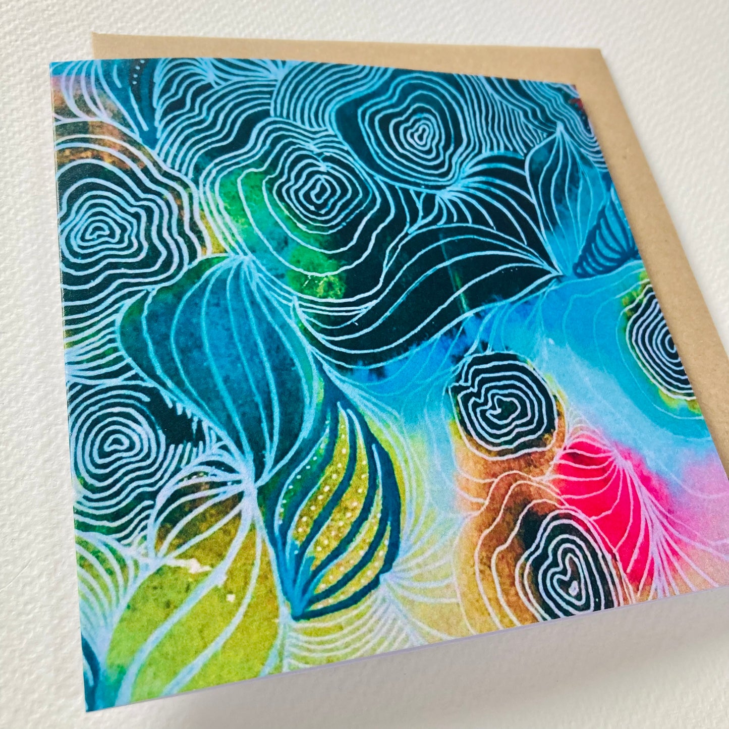 ‘Bloom’ Abstract Watercolour Greetings Card