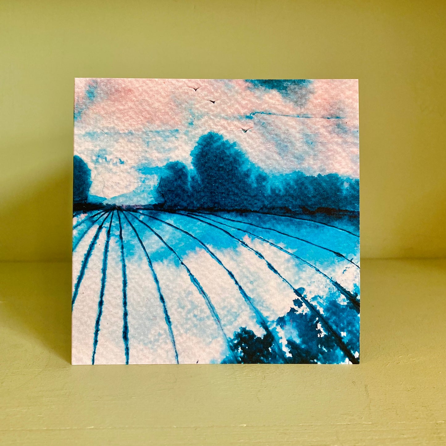 ‘Fenland Field’ Watercolour Greetings Card