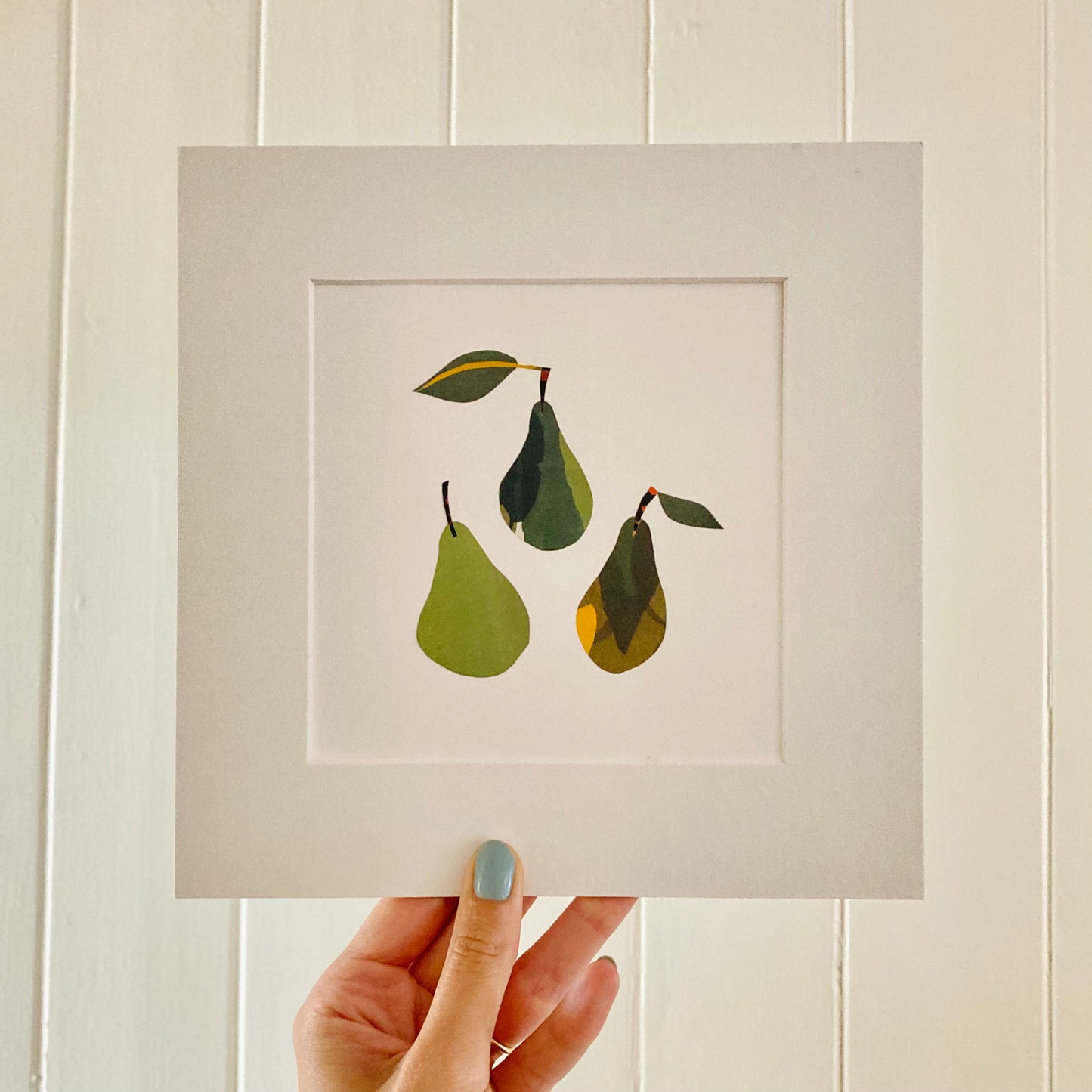 Three Pears Original Collage