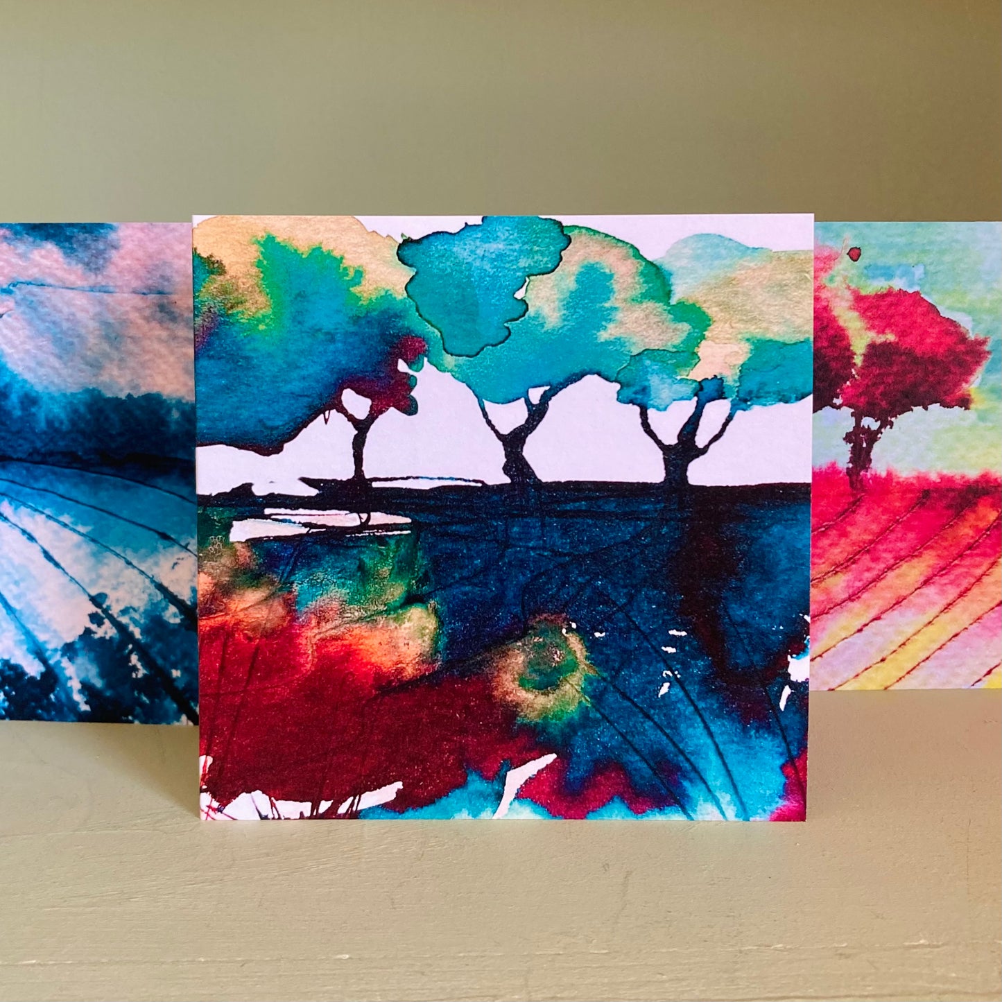 Watercolour Landscapes Pack of 4 Greetings Cards