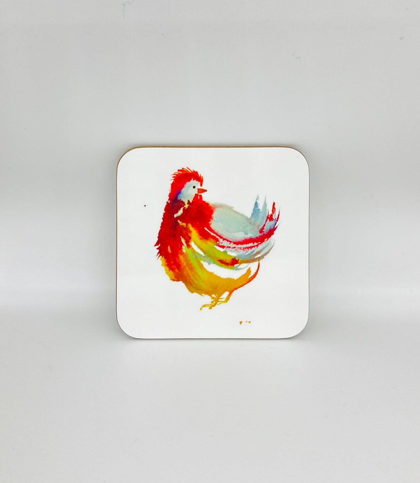Watercolour Chicken Coasters - Pack of 4 *Seconds*