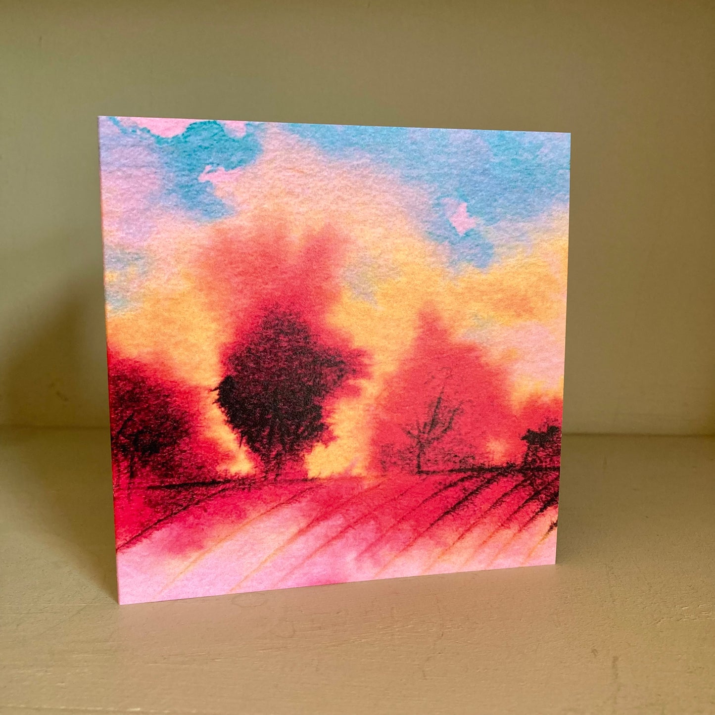 ‘Golden Hour’ Watercolour Greetings Card