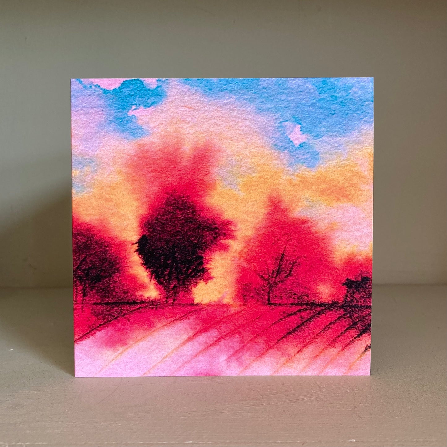 ‘Golden Hour’ Watercolour Greetings Card