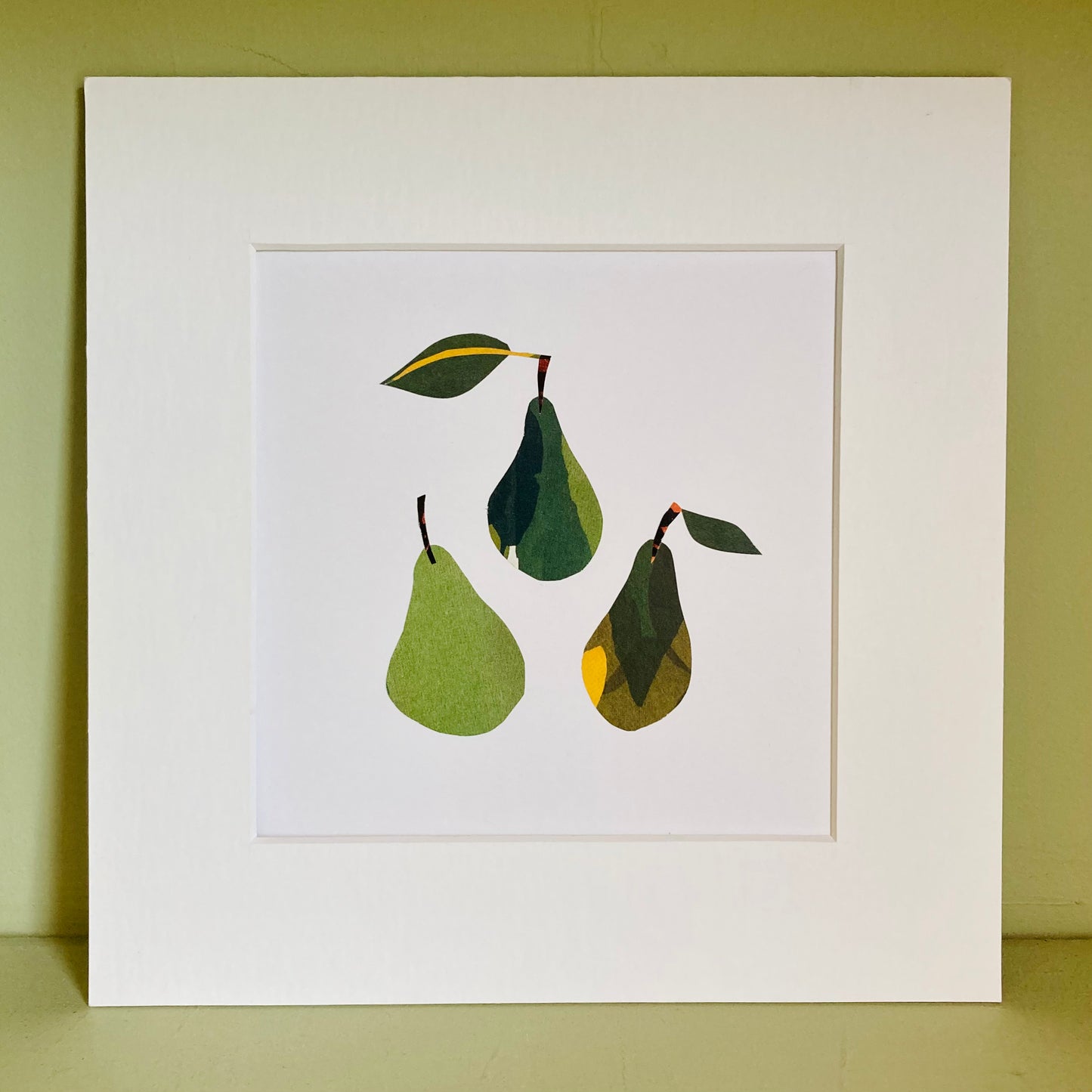 Three Pears Original Collage