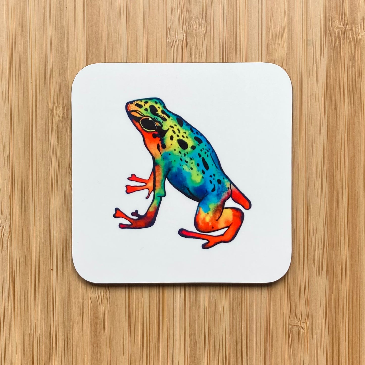 Watercolour Dart Frog Coaster