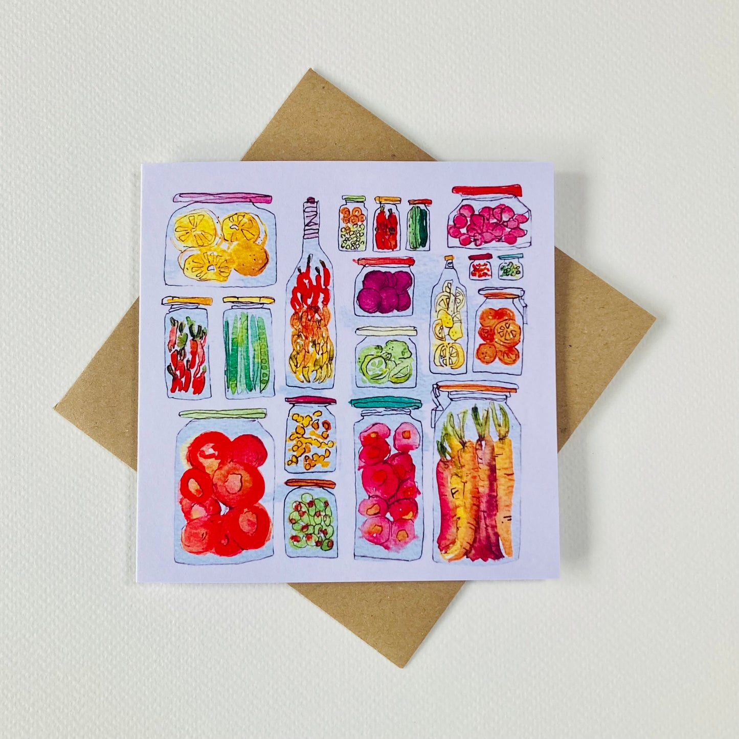 Pickle Jars Greetings Card