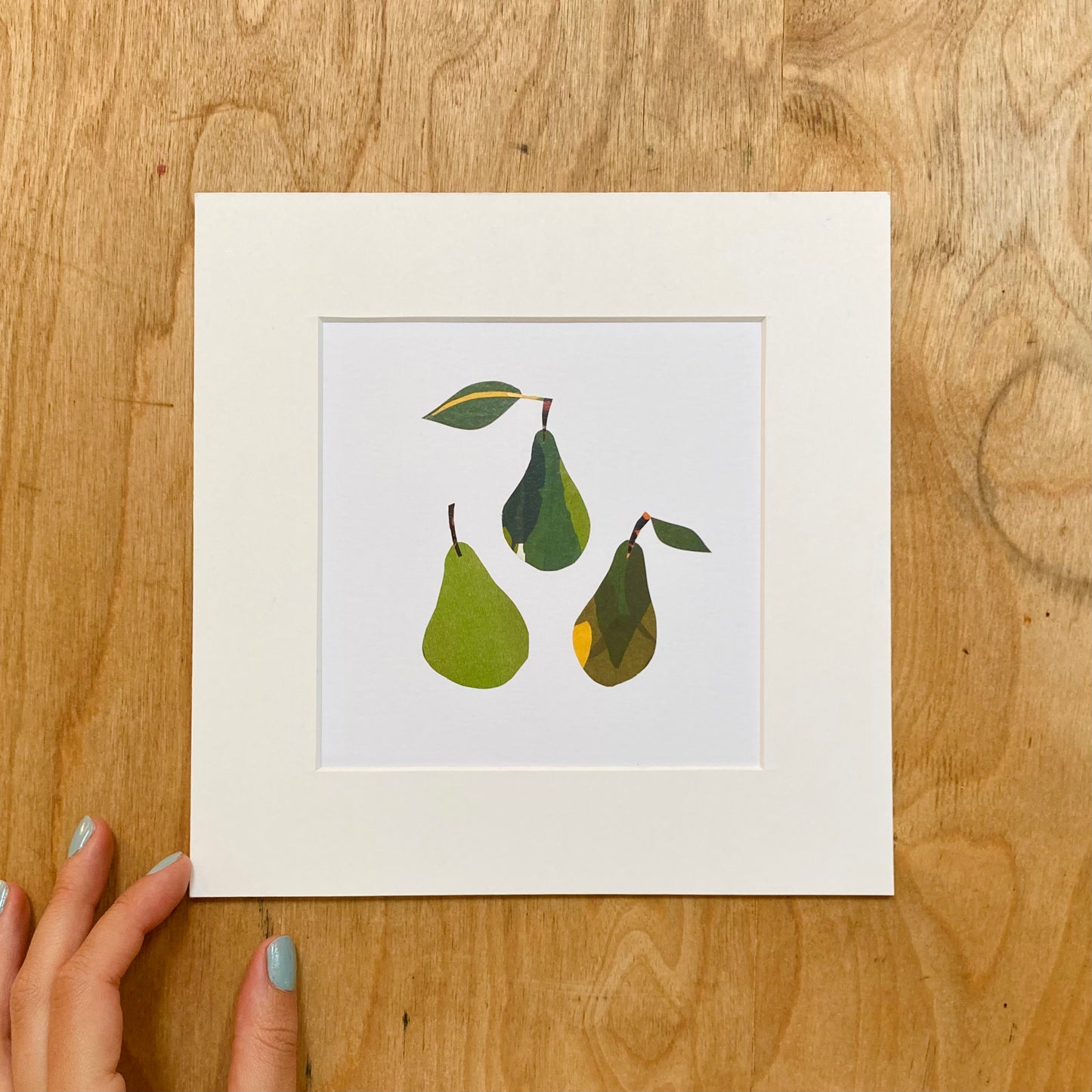 Three Pears Original Collage