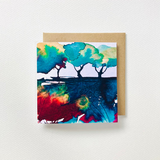 ‘Pathways’ Watercolour Greetings Card