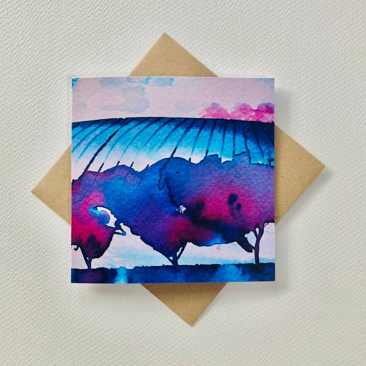 ‘Fenland Field II’ Watercolour Greetings Card