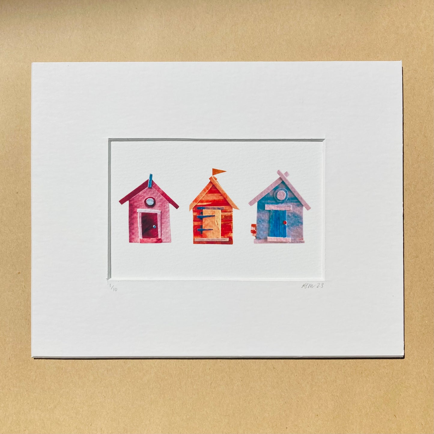 Beach Huts Limited Edition Print