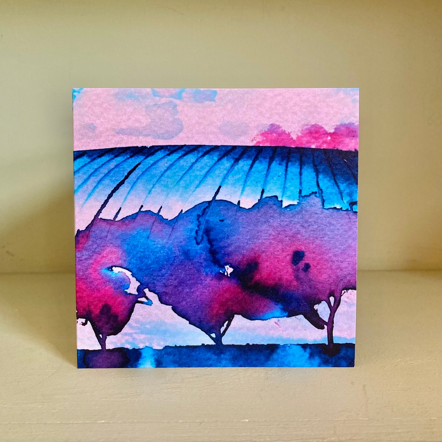 ‘Fenland Field II’ Watercolour Greetings Card