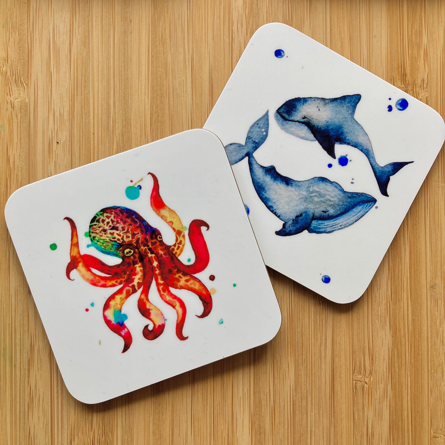 Watercolour Whales Coaster