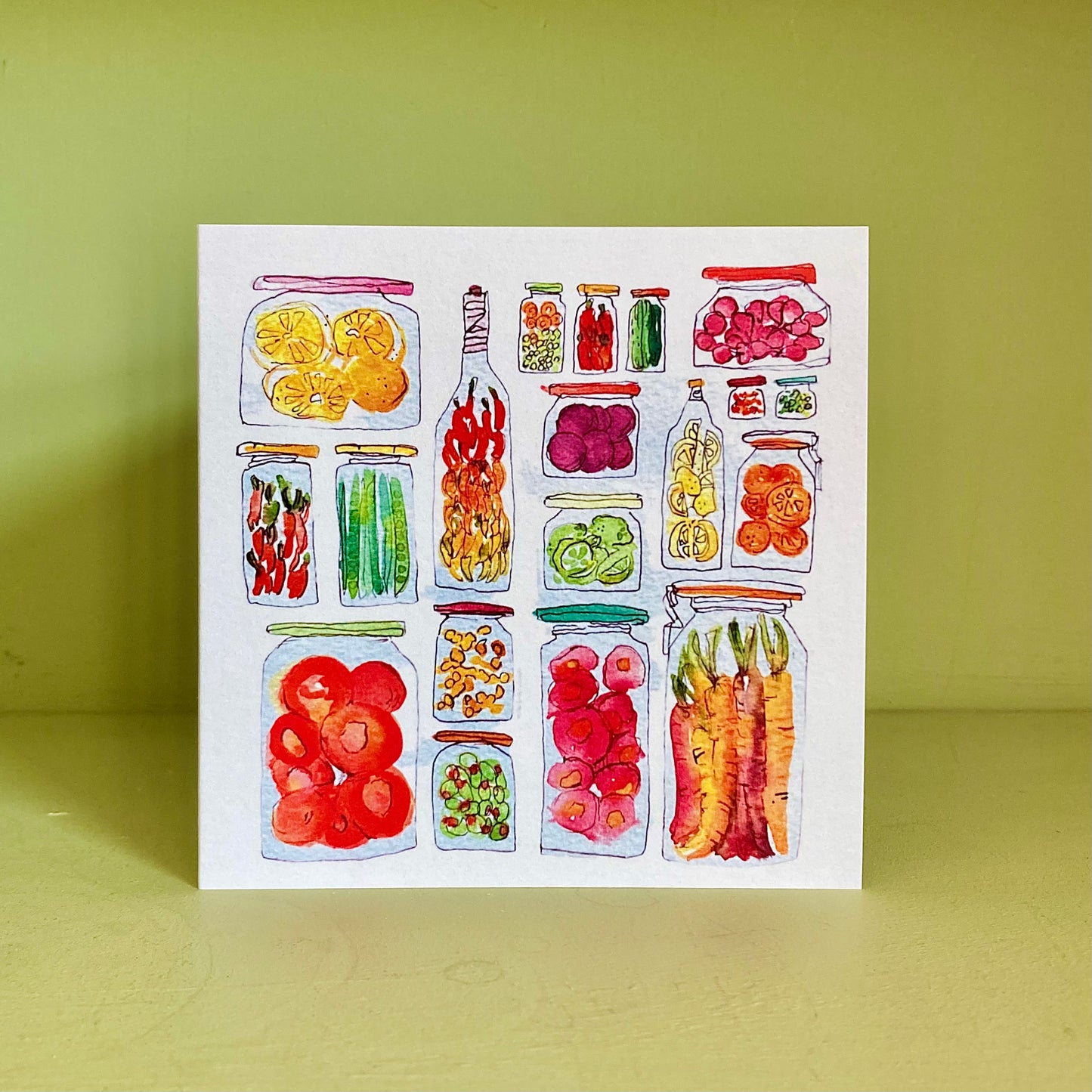 Pickle Jars Greetings Card