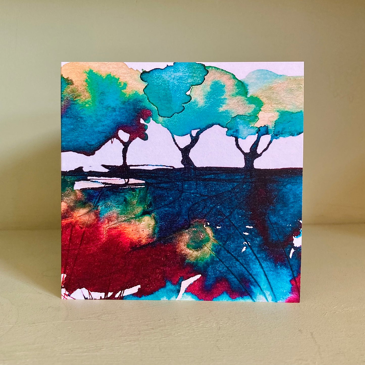‘Pathways’ Watercolour Greetings Card