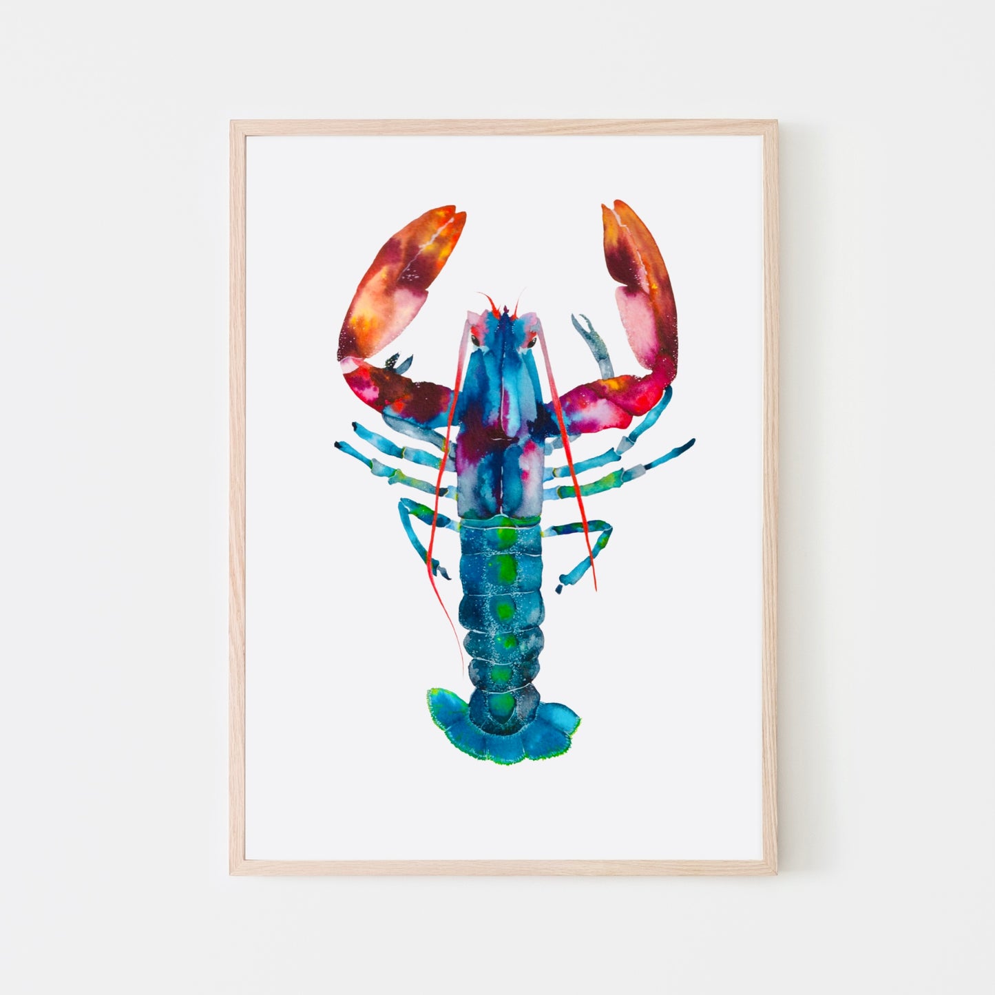 Lobster Framed Watercolour Painting