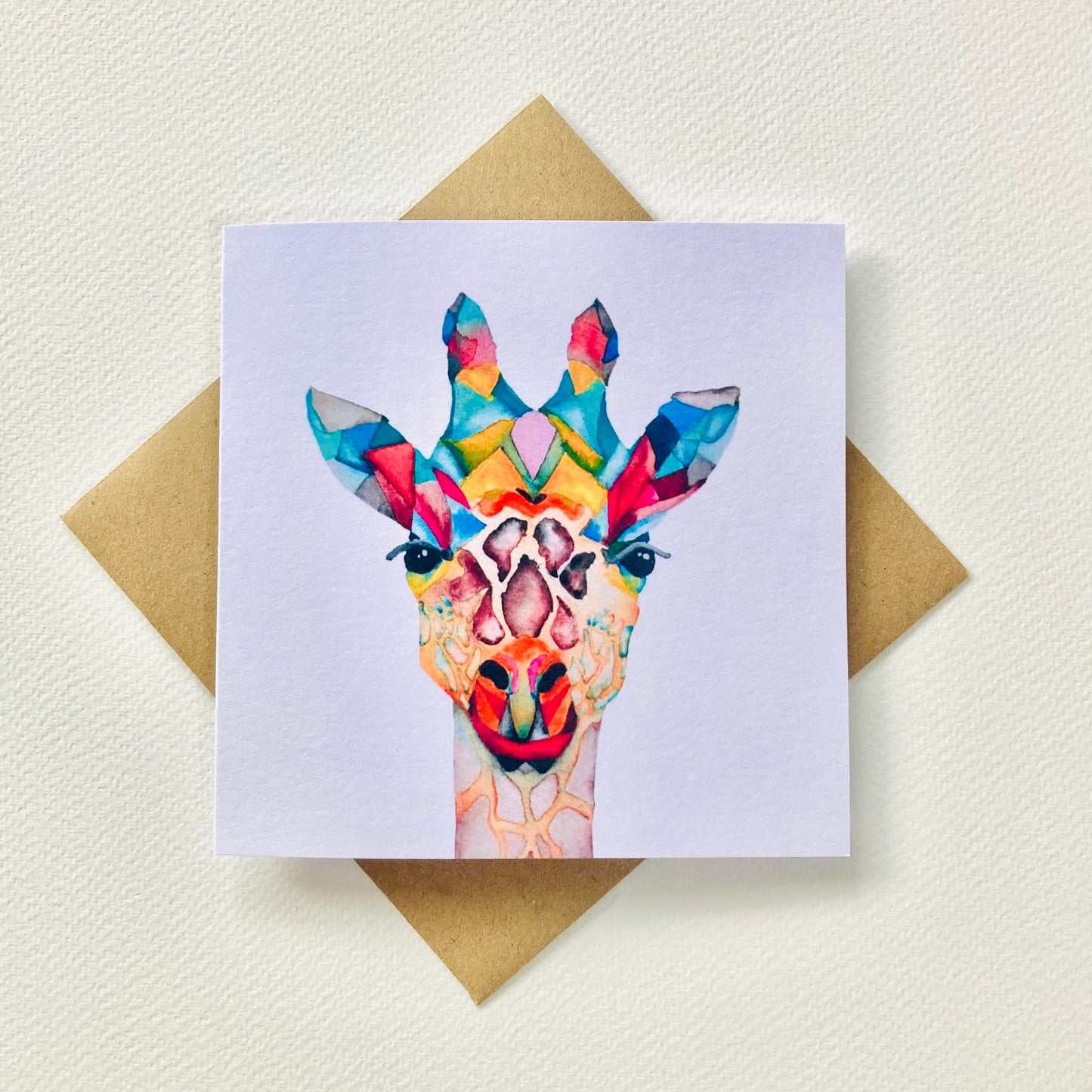 Giraffe Watercolour Greetings Card *Seconds*
