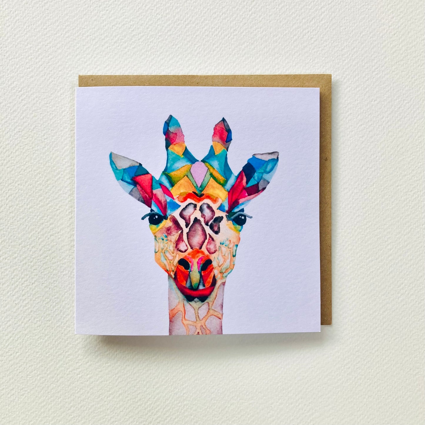 Giraffe Watercolour Greetings Card *Seconds*