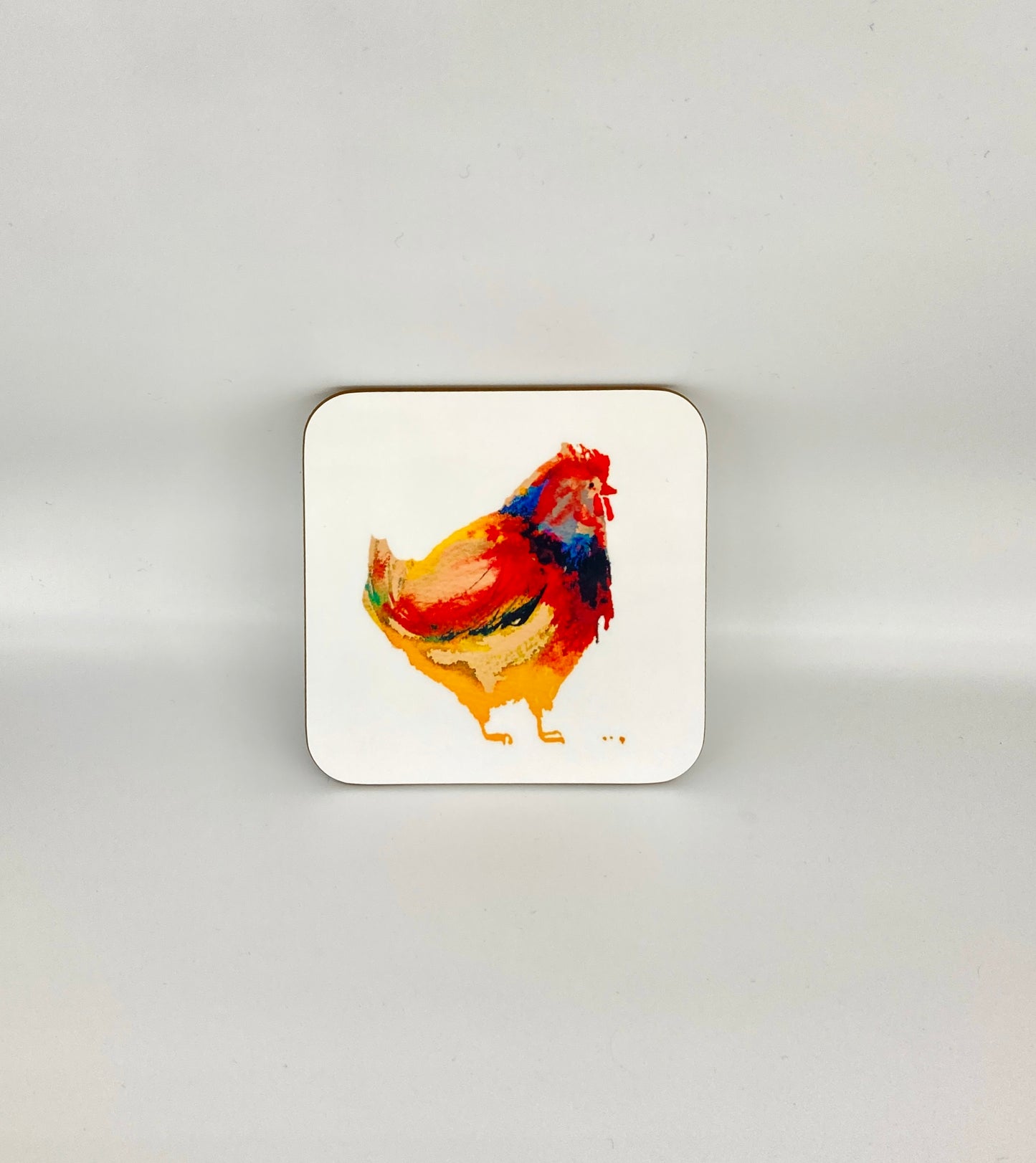Watercolour Chicken Coasters - Pack of 4