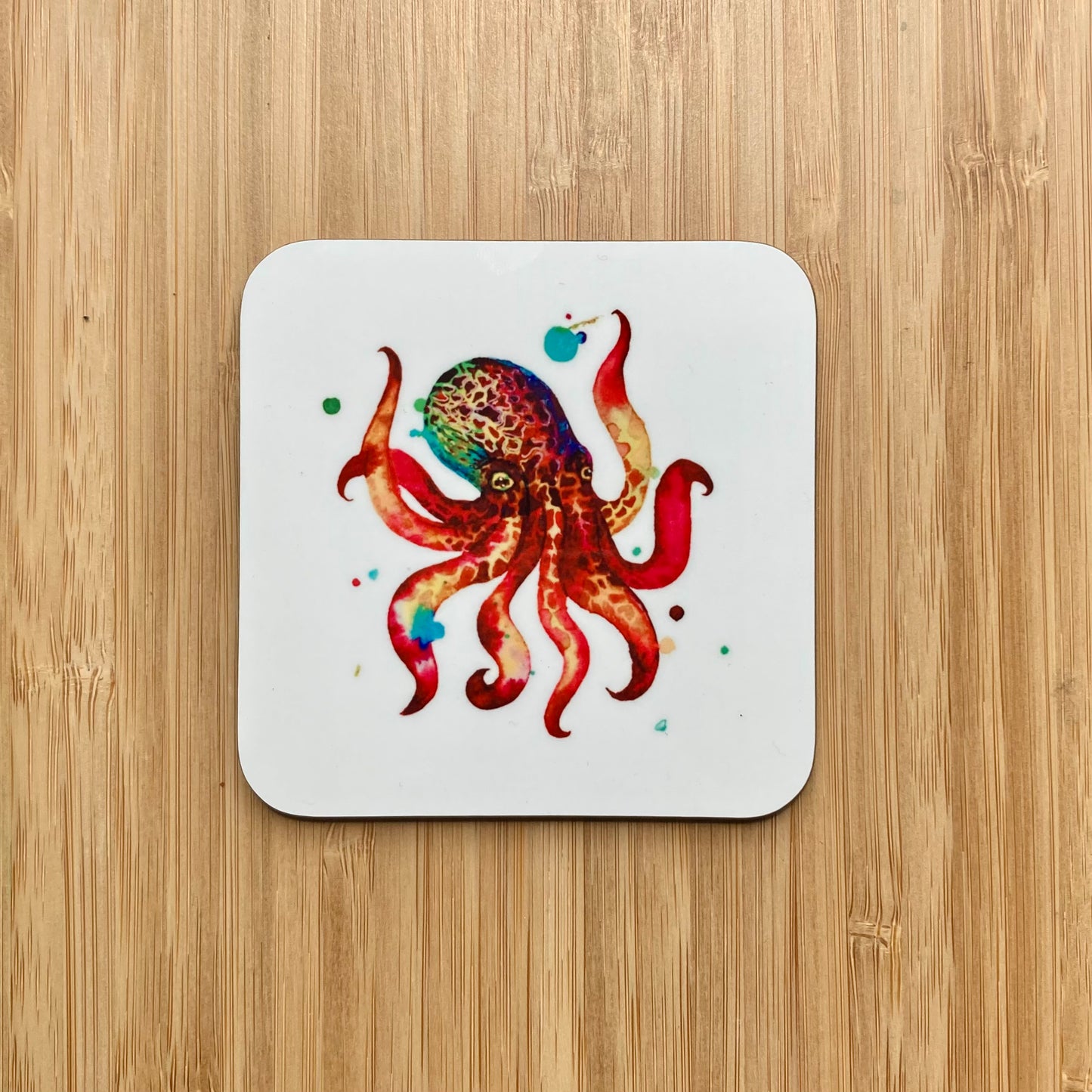 Watercolour Octopus Coaster