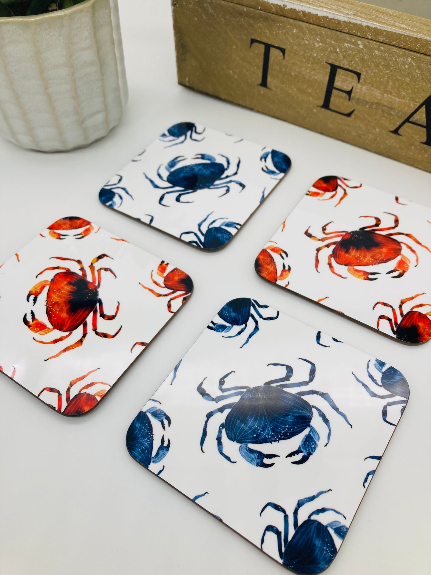 Blue Crab Coasters - Pack of 4