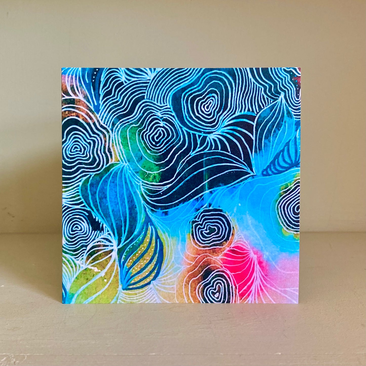 ‘Bloom’ Abstract Watercolour Greetings Card