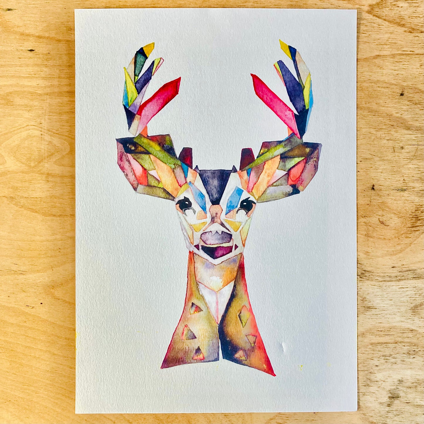 Watercolour Deer Fine Art Print