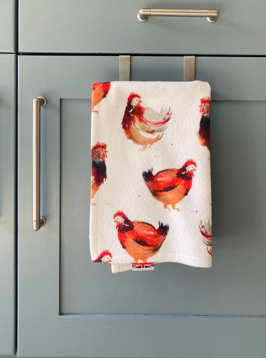 Chicken Print Tea Towel *Seconds*