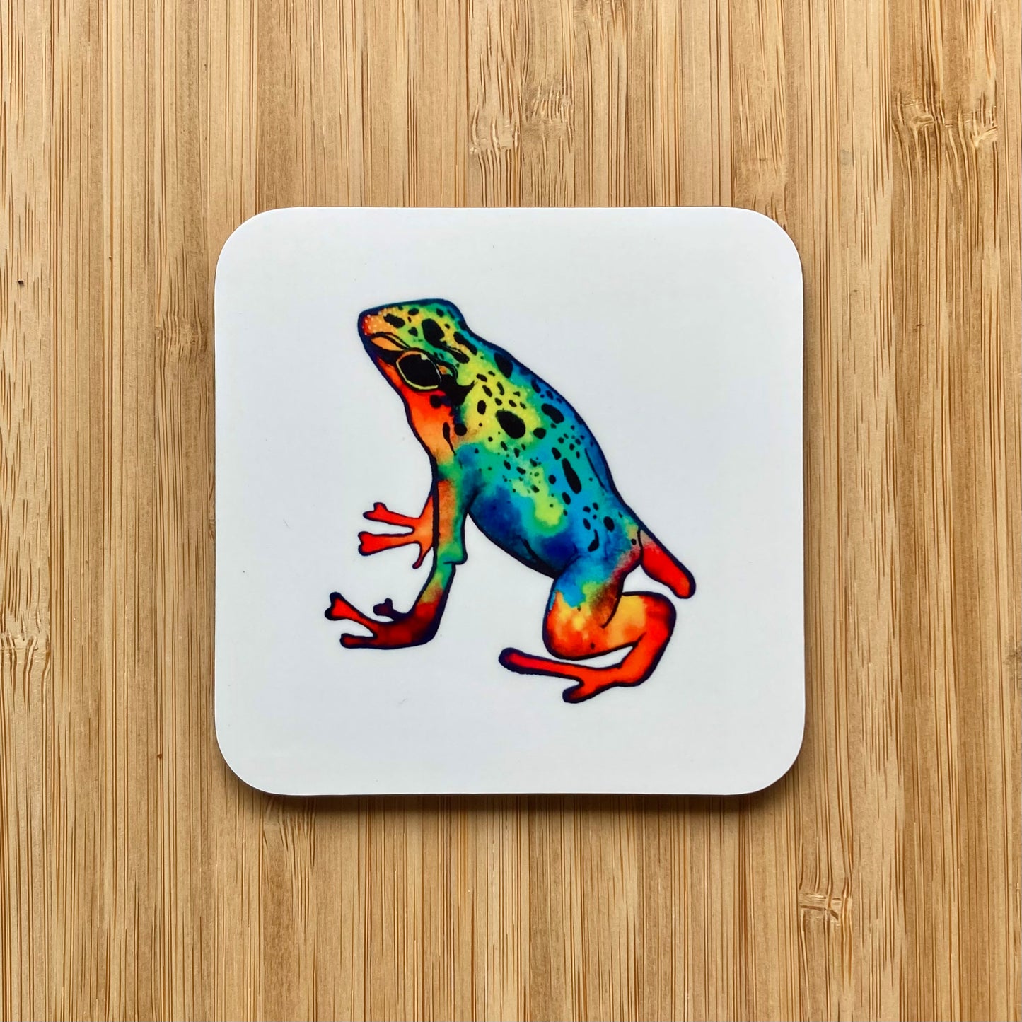 Watercolour Dart Frog Coaster