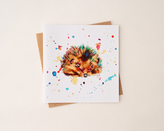 Watercolour Hedgehog Card *Seconds*