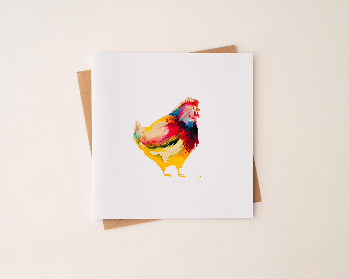 What Came First? Watercolour Chicken Card *Seconds*