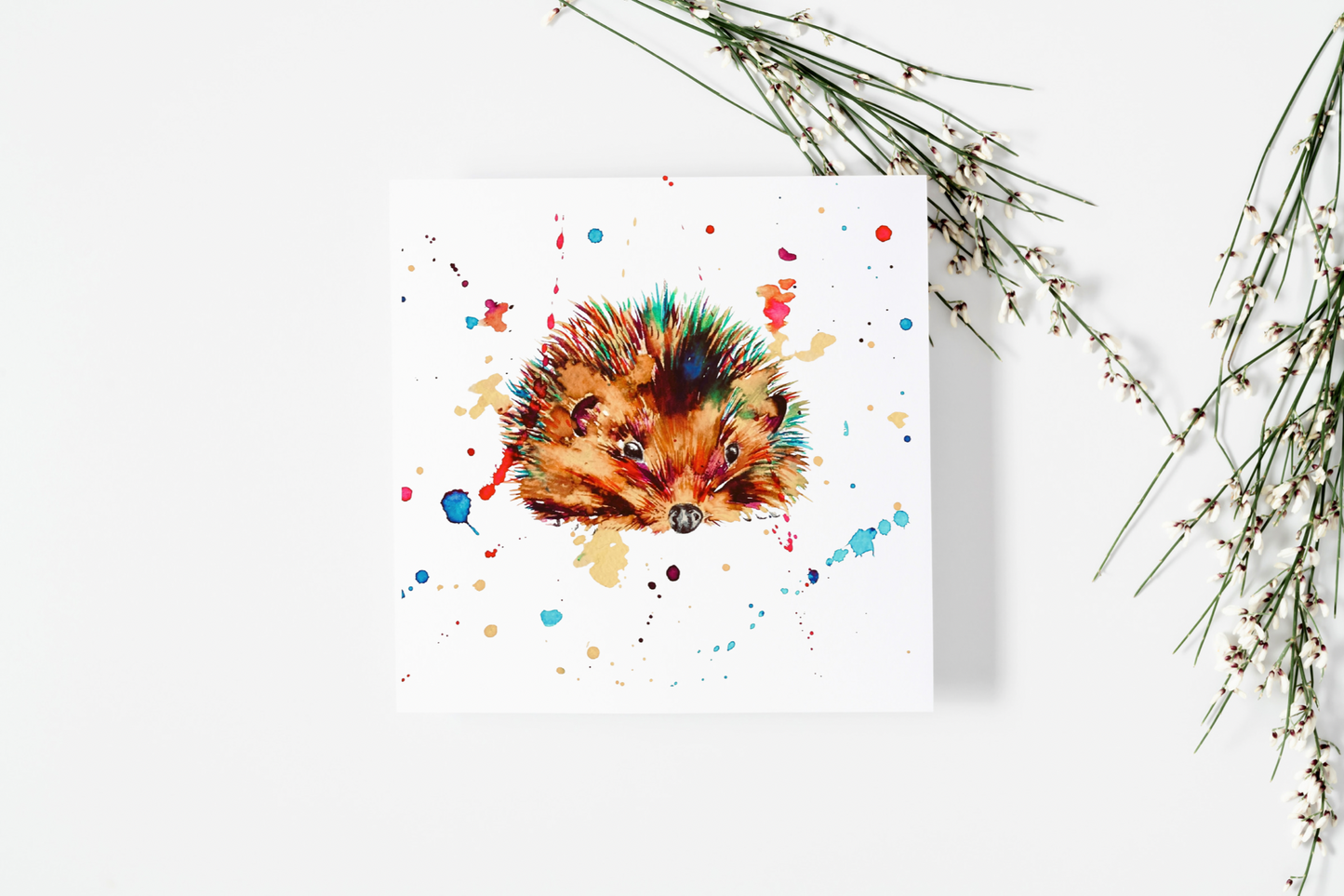 Watercolour Hedgehog Card *Seconds*